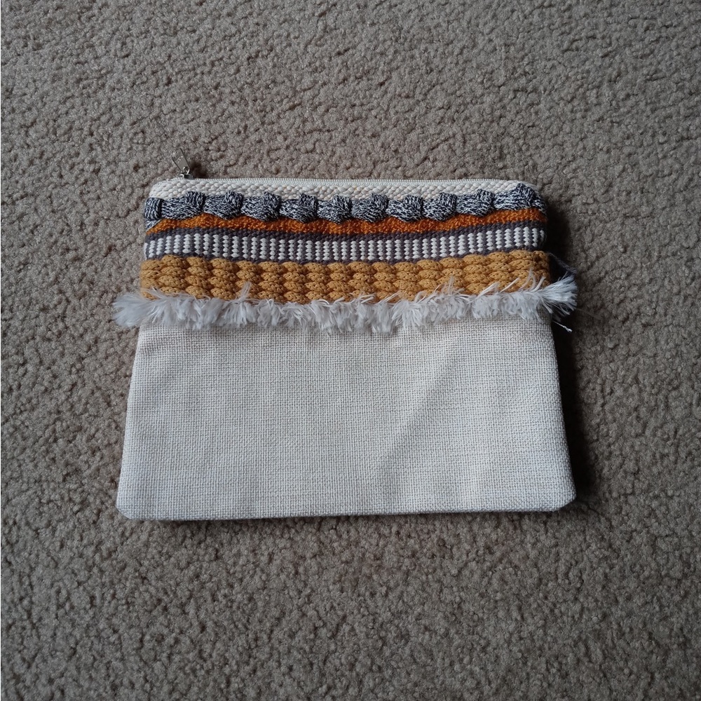Textured Embroidered clutch